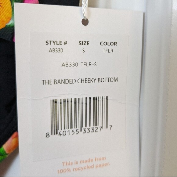 Andie Banded Cheeky Bottom in Tropical Flower/ Size S - Picture 6 of 6